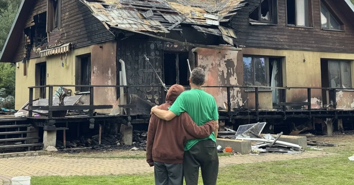 After the explosion and fire in Didžioji Riešė, the family was left with nothing: collecting support