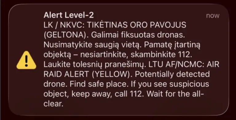 Drone warning