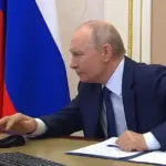 Putin voted in an unusual way