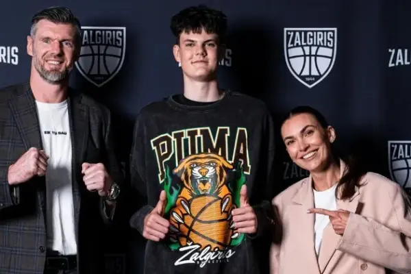 Lavrinovičius' son will wear the "Žalgiris" jersey
