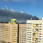 One of Russia's largest oil refineries was engulfed in smoke after a drone attack