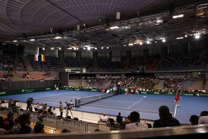 Nikola Mladenovic / Serbian Tennis Federation photos / Lithuanian and Serbian tennis teams encounter in the Davis Cup competition in Niš
