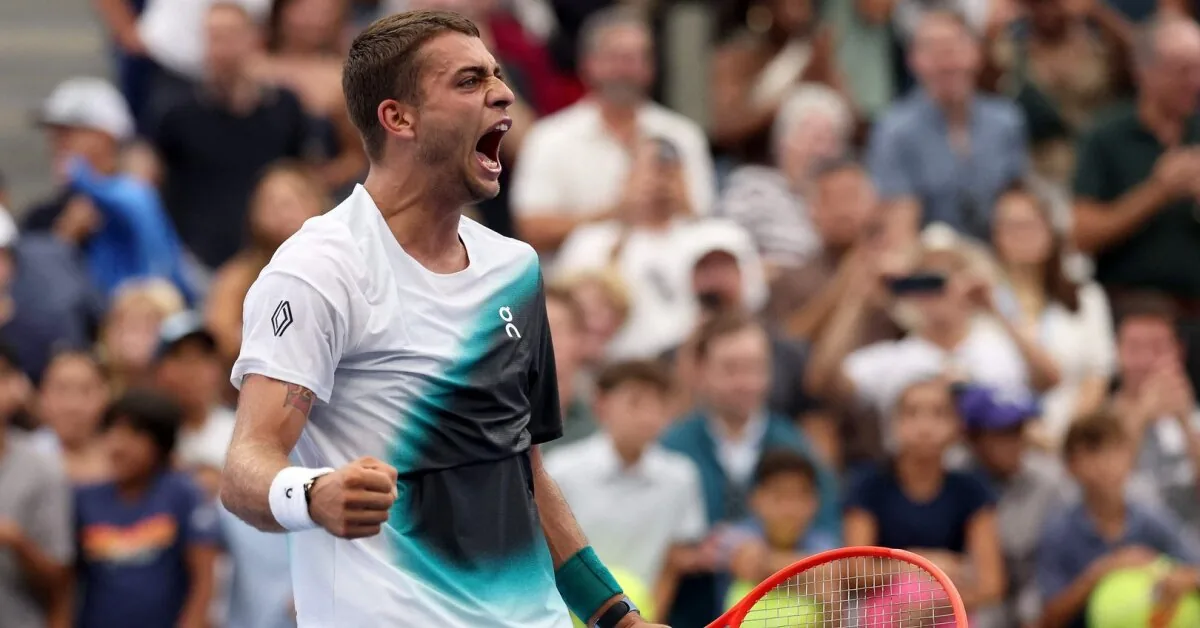 Italian tennis talent came back from a two-set deficit for the first time
