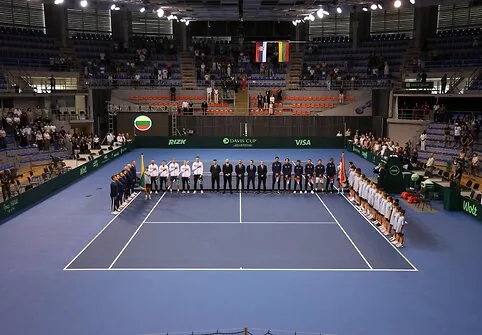 Lithuanian and Serbian tennis teams encounter in the Davis Cup competition in Niš