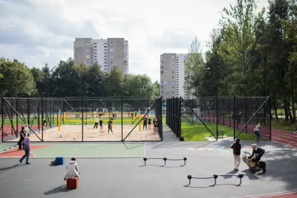 A renovated sports ground opened in Vilnius: it will also be used by the children of German soldiers