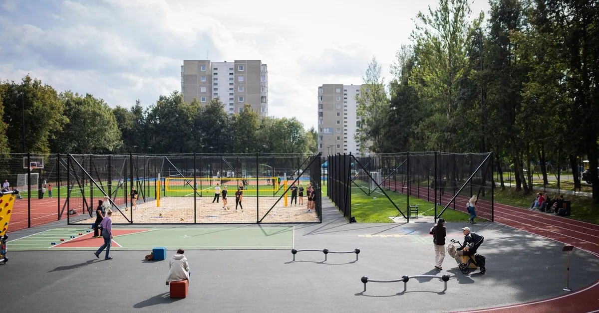 A renovated sports ground opened in Vilnius: it will also be used by the children of German soldiers