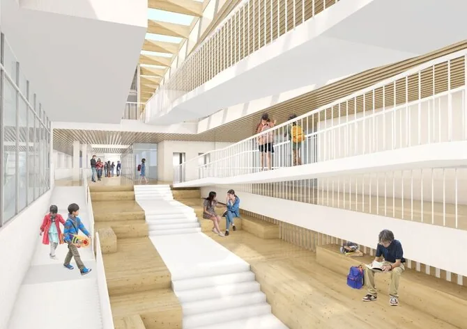 „Urbanistinė architektūra“ vizualizacija/Bajorų progimnazija