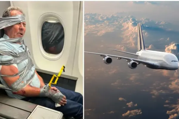 The US plane passenger restrained with tape broke the silence: here's what he revealed