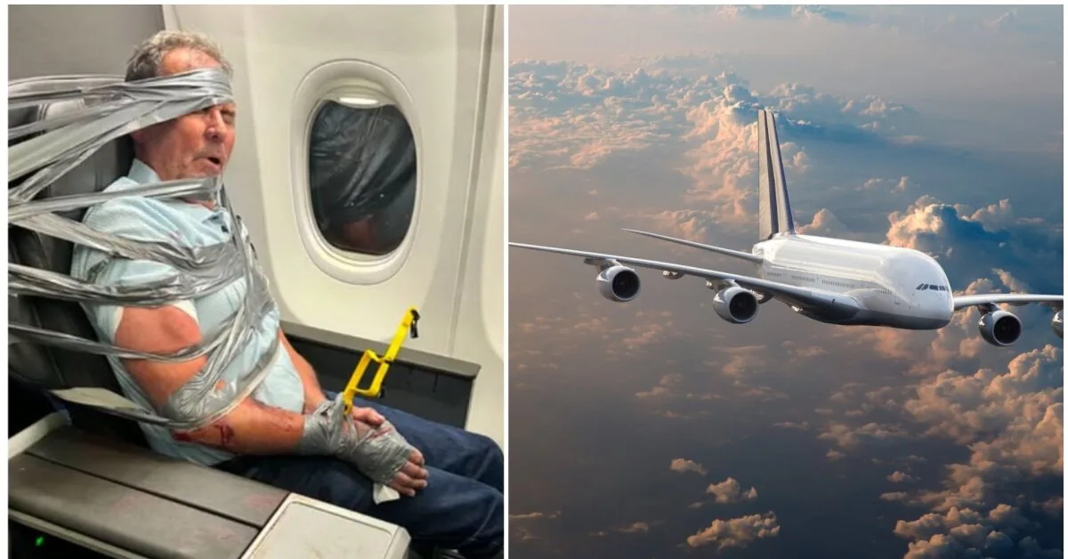 The US plane passenger restrained with tape broke the silence: here's what he revealed