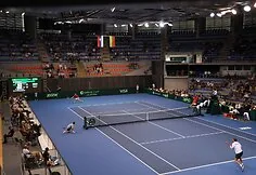 Lithuanian and Serbian tennis teams encounter in the Davis Cup competition in Niš