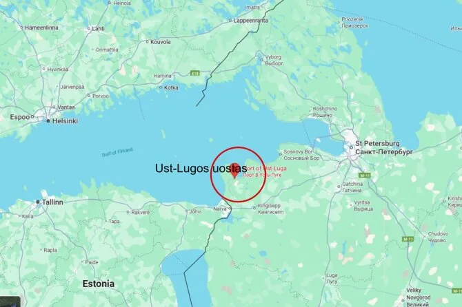 Google Maps/Ust-Lugos uostas