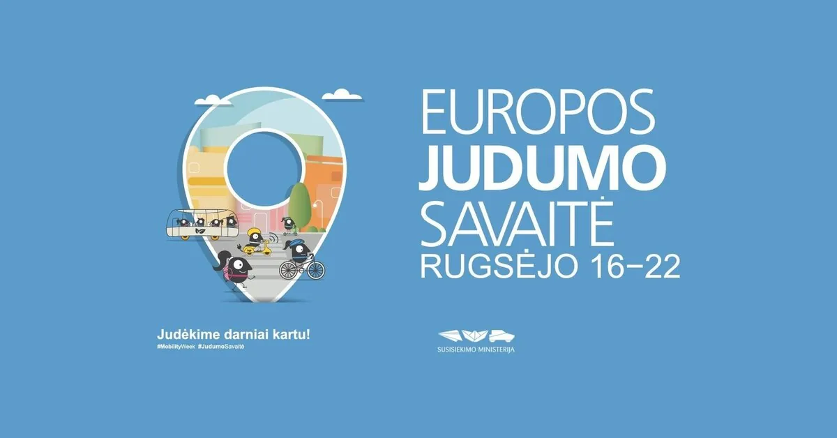 Europos judumo savaitės startas: darniai judėti kviečiama visa Lietuva
