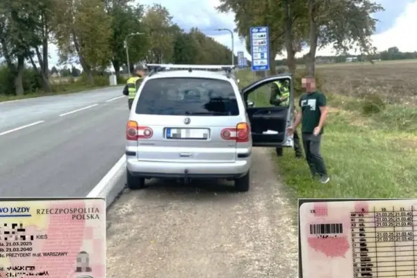 Latvian border guards presented a Polish driver's license that was never issued to him