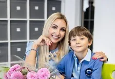 Gerda Žemaitė su sūnumi Nikolu