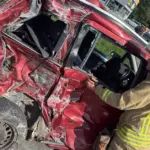 After a collision with a truck on the Šilutė bypass, an elderly couple was taken to the hospital