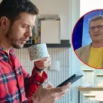 On screen – a familiar face, but not the one speaking: Prof. D.Plikynas – on how to recognize forgeries
