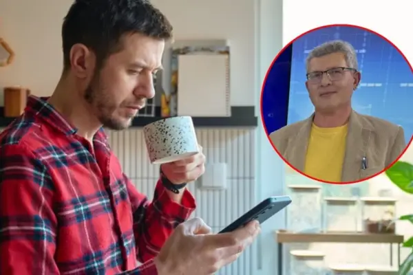 On screen – a familiar face, but not the one speaking: Prof. D.Plikynas – on how to recognize forgeries
