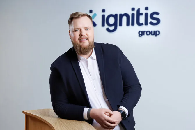 Adas Vasiliauskas/„Ignitis“ electric mobility department head Eimantas Balta