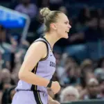 Jocytė, seizing the opportunity again, accurately made three-pointers