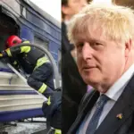 Boris Johnson and the Chancellor's advisor were on a train stopped due to a Russian drone attack