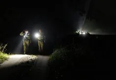 Military police searching for the drone in the Pratkūnai area
