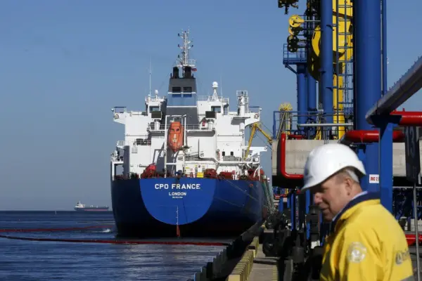 After the drone attack, a fire broke out at the Russian port of Ust-Luga