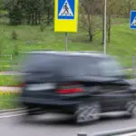 In Vilnius, a pedestrian trying to avoid a car driving at high speed was injured