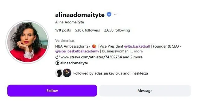 „Instagram“/Alina Adomaitytė