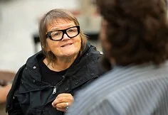 Moment from “Kamantinėjimai” with Dalia Ibelhauptaitė