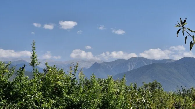 Personal archive photo / View from the garden to the Caucasus mountains