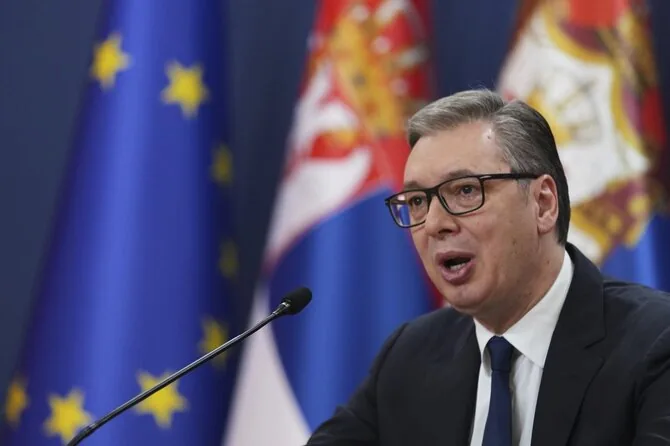 Serbian President Aleksandar Vučić / Darko Vojinovic / AP