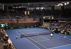 Lithuanian and Serbian tennis teams encounter in the Davis Cup competition in Niš