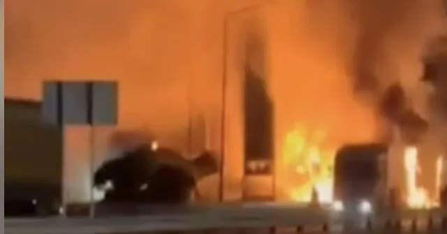 War in Ukraine. Russia struck near the Polish border: a gas station and trucks caught fire