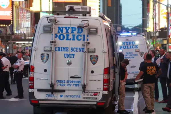 In New York's Times Square, a knife-wielding attacker killed one person and injured another