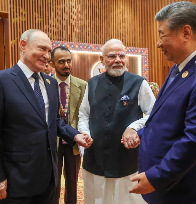 Vladimiras Putinas, Narendra Modi, Xi Jinpingas / AP